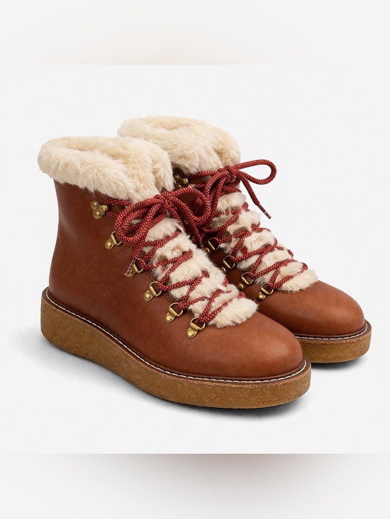 J. Crew Shoes - New J. Crew Leather Winter Wedge Boots - Size 8